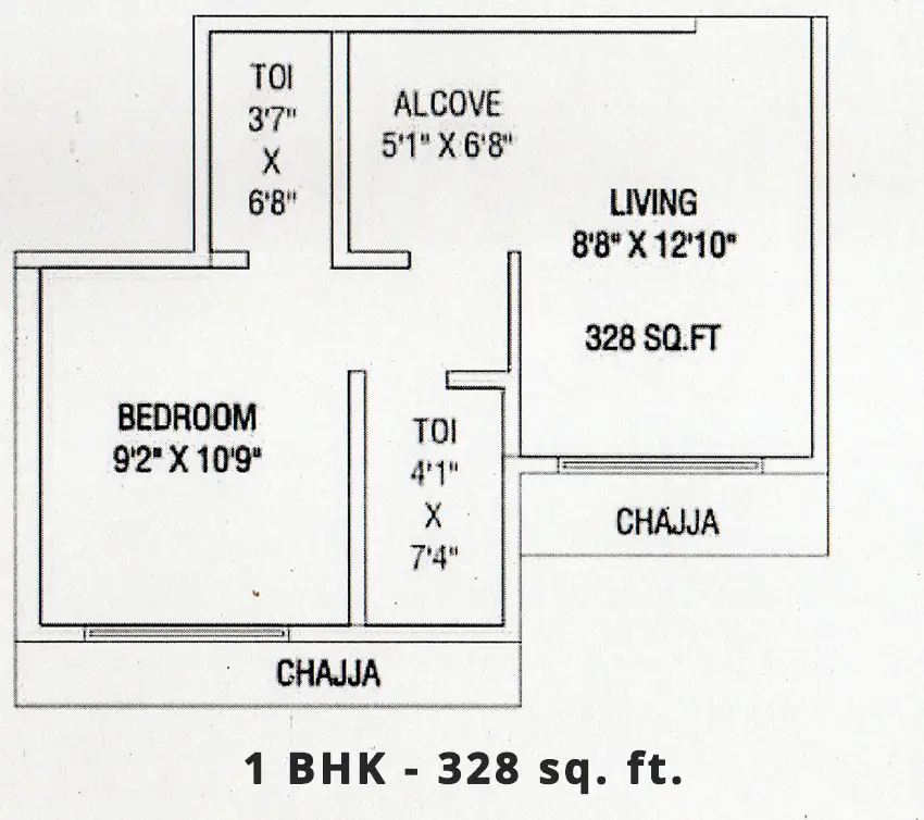 Green Square Thane 1 BHK Gold Residence